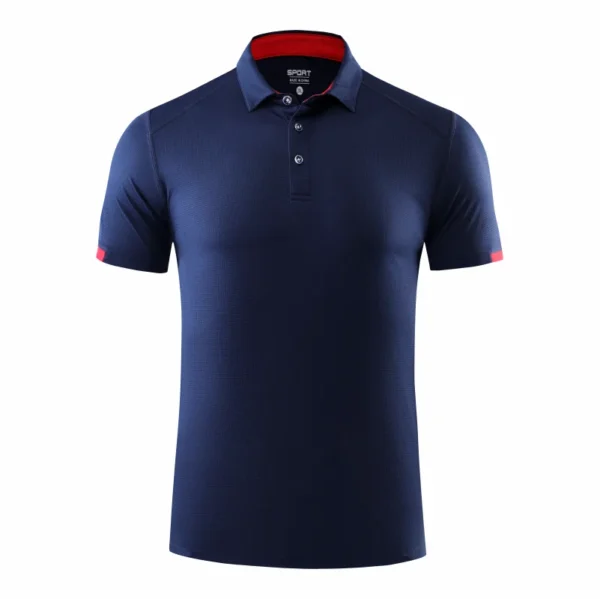 Camisa POLO de manga corta traje de ciclismo traje de fitness para hombres Deportes casuales solapa de secado rápido - Imagen 8
