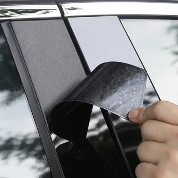 Cubierta embellecedora de ventana de coche para Mazda 3 Mazda3 Axela BP Sedan 2019 ~ 2024 2025 postes de puerta de pilar pegatinas de columna accesorios brillantes 8 Uds - Imagen 5