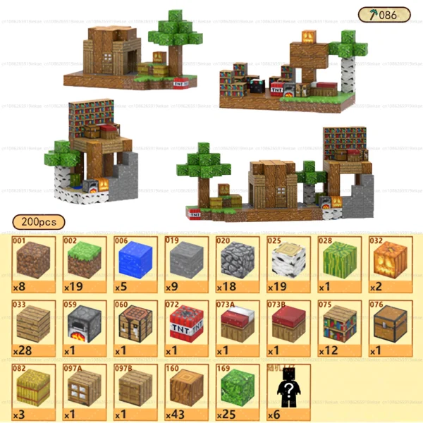 Bloques de construcción magnéticos, cubo magnético, juego de juguetes del mundo de la mina, cubos apilables sensoriales Montessori, juego de construcción, regalo de cumpleaños - Imagen 8