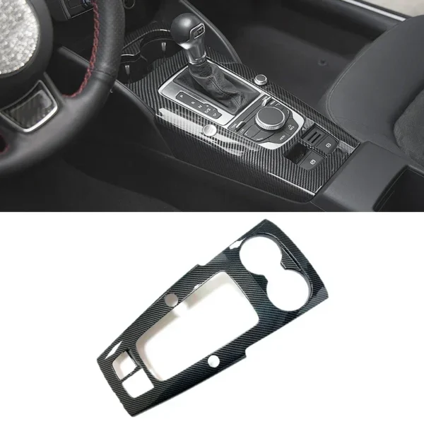 Consola central tablero pegatinas tiras fibra de carbono decoración de puerta de coche cubierta embellecedora accesorios de Interior de coche Para Audi A3 8V S3 - Imagen 18