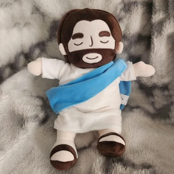 Juguetes de peluche de Jesús para respirar, muñeca de Jesús calmante para bebé, ajuste de cuatro engranajes, música para niños, compañero para dormir, regalos de navidad ligeros - Imagen 2