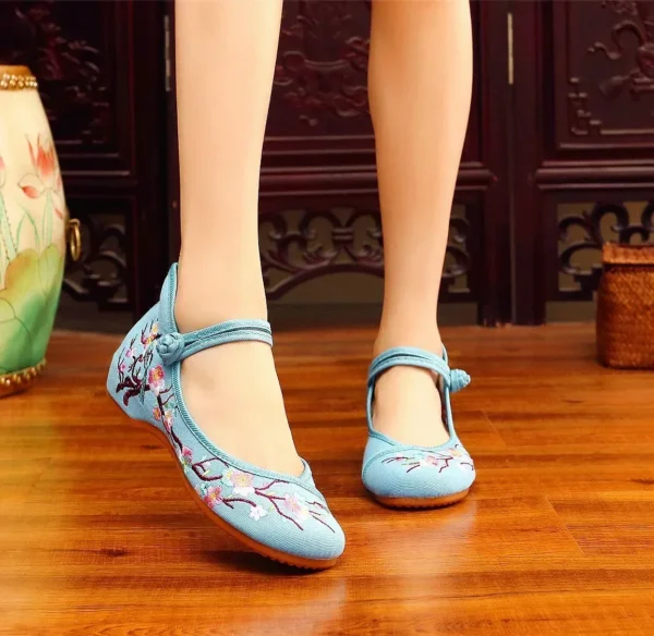 Zapatos informales para mujer, moda Vintage, elegante, estilo étnico, ropa de calle bordada, zapatos de mujer de estilo chino, novedad de verano - Imagen 12