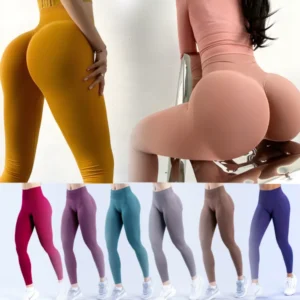 Mallas de impacto para Yoga para mujer, pantalones sin costuras rizados, mallas de alta calidad, pantalones de Fitness de costilla baja, medias de Fitness de alto estiramiento