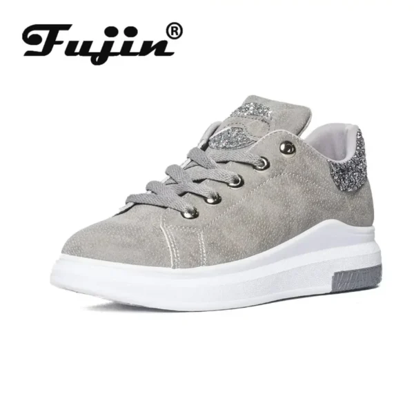 Zapatos de mujer, zapatillas de deporte, zapatos casuales suaves y cómodos, zapatos planos de moda para mujer, zapatos femeninos de PU