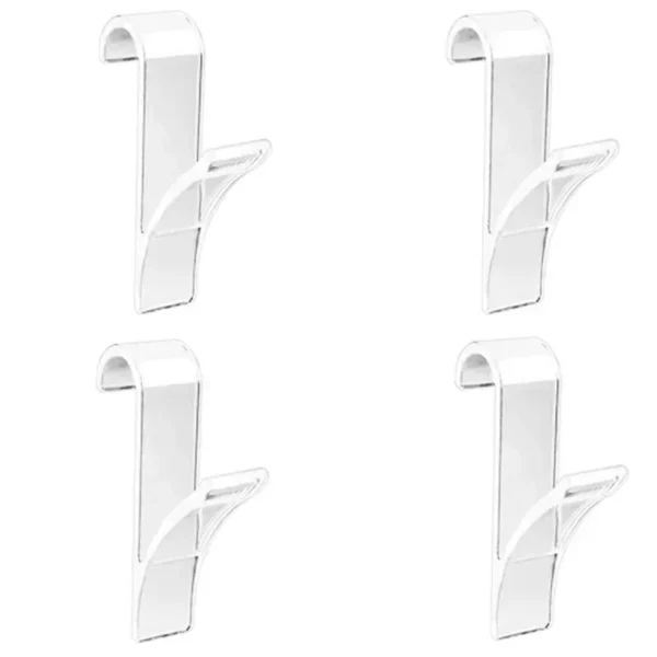 Organizador de baño y pista de almacenamiento, estante transparente, radiador de toallas calefactable, accesorios de cocina, perchero blanco con gancho para el hogar - Imagen 7
