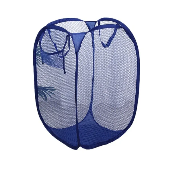 Cesta de lavandería sencilla y plegable duradera, organizador de almacenamiento de juguetes y ropa lavable grande, accesorios de baño transpirables de malla de moda - Imagen 12