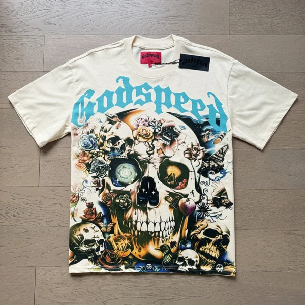 Camisetas Godspeed moda americana de venta al por menor estampado manga corta GOD SPEED Top - Imagen 11