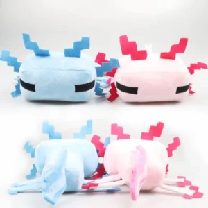 Axolotl peluche juguete suave peluche Animal Axolotl muñeca personaje de dibujos animados juguetes niños bebé niños Navidad Gifs 30cm azul
