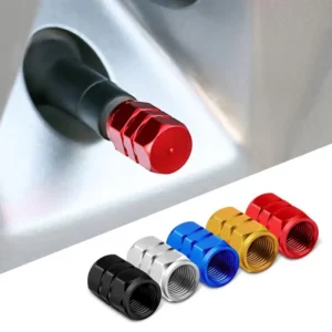 Tapas de válvula de neumático de coche de aluminio, cubierta hermética de válvula de neumático de aleación hexagonal, polvo impermeable para automóviles, motocicletas, camiones y bicicletas