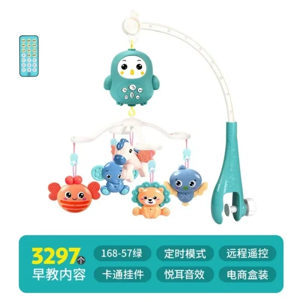 Sonajeros móviles para cuna de bebé, juguetes educativos musicales, carrusel de campana para cama, juguete infantil para bebé de 0 a 12 meses para recién nacidos, juguete para niños pequeños - Imagen 2