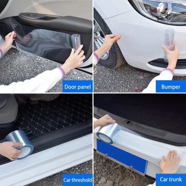 Película protectora para coche, pegatina impermeable antiarañazos para la piel, película protectora de pintura Ppf, película protectora Tesla en aerosol de vinilo negro - Imagen 3