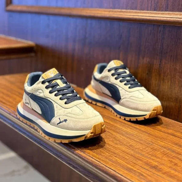 Zapatos informales, zapatos deportivos para hombre, zapatos informales de suela gruesa de verano para hombre, zapatos de tablero de moda para actividades al aire libre antideslizantes suaves y cómodos - Imagen 3