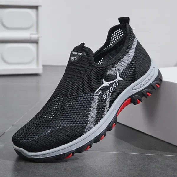 Zapatos de malla de verano para hombre, zapatillas ligeras, zapatos informales a la moda para caminar, zapatos de senderismo transpirables para hombre 2024, zapatos de moda 2025 - Imagen 2