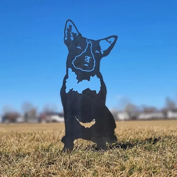 Silueta de metal para perros, decoración de silueta para cachorros de patio, adorno de silueta de Doberman/Bulldog para jardín al aire libre - Imagen 10