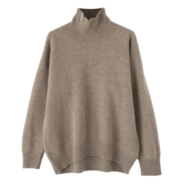 Suéter rojo de lana, jerséis informales holgados con cuello alto, prendas de vestir exteriores suaves de gran tamaño para invierno A 1103002 B B B WinvyNee-ropa de mujer - Imagen 7