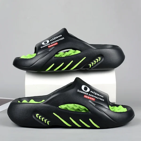Zapatillas de masaje para hombre, sandalias deslizantes para interiores y exteriores, zapatos informales de playa, suela cómoda, talla grande 38-47, novedad de 2024