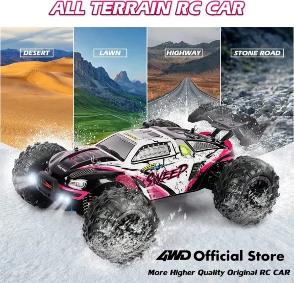 Coche todoterreno con Control remoto 4WD, Buggy de alta velocidad 4x4 RC, súper sin escobillas, 50 o 80 KM/H, juguete de carreras de deriva rápida para niños y adultos - Imagen 3