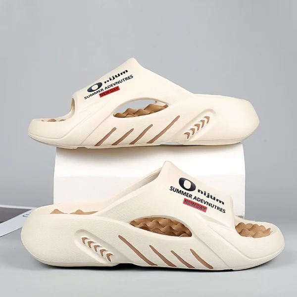 Zapatillas de masaje para hombre, sandalias deslizantes para interiores y exteriores, zapatos informales de playa, suela cómoda, talla grande 38-47, novedad de 2024 - Imagen 4