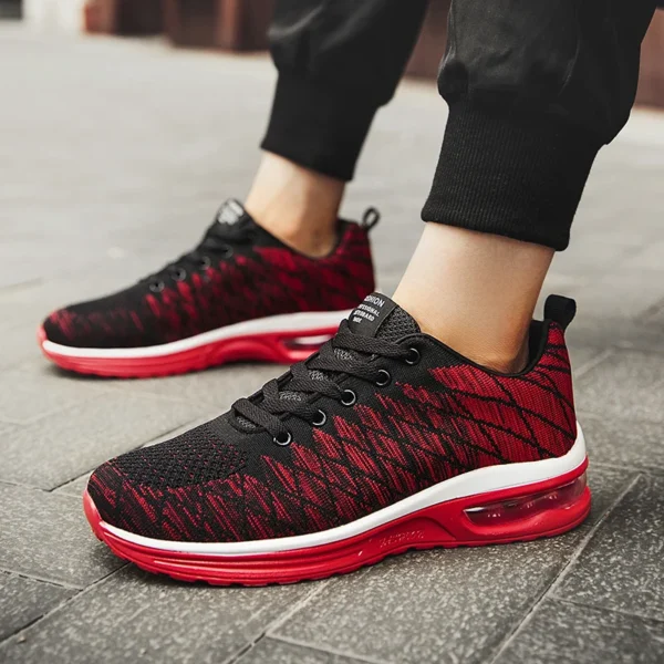 Zapatos de hombre, zapatillas clásicas transpirables de verano a la moda para correr para hombre, zapatos de malla cómodos y ligeros para exteriores, zapatos para caminar - Imagen 5