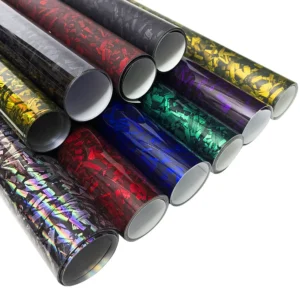 Pegatina para coche pegatina en el capó vinilo adhesivo para pegatinas de coche 50cm * 300cm de alto brillo negro oro plata rojo forjado fibra de carbono