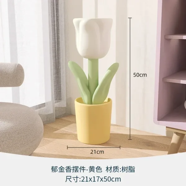 Mesa de centro pequeña con forma de tulipán, mueble de estilo nórdico para dormitorio, mesita de noche, escritorio para sala de estar, 30cm - Imagen 2