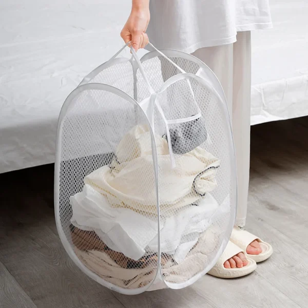 Cesta para la colada de lino y algodón, cesto para la colada plegable, organizador impermeable, cubo para ropa, juguetes, cesta de almacenamiento para el hogar de gran capacidad - Imagen 3