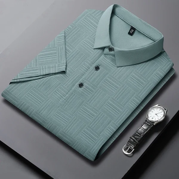 Camisa POLO de manga corta informal de negocios con nuevo estampado para hombre, Top cómodo y transpirable de manga corta a la moda - Imagen 8