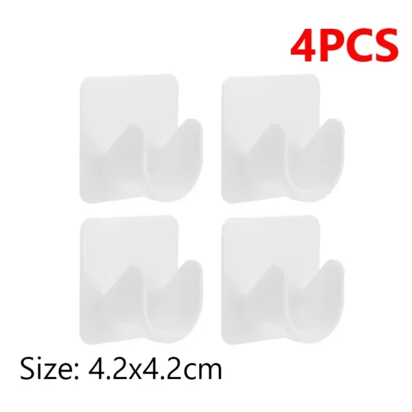 Soporte de barra de cortina fuerte, ganchos autoadhesivos ajustables para cortina de pared, Clip fijo, gancho para colgar, accesorios de baño - Imagen 8