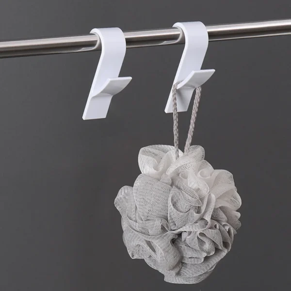 Organizador de baño y pista de almacenamiento, estante transparente, radiador de toallas calefactable, accesorios de cocina, perchero blanco con gancho para el hogar - Imagen 3