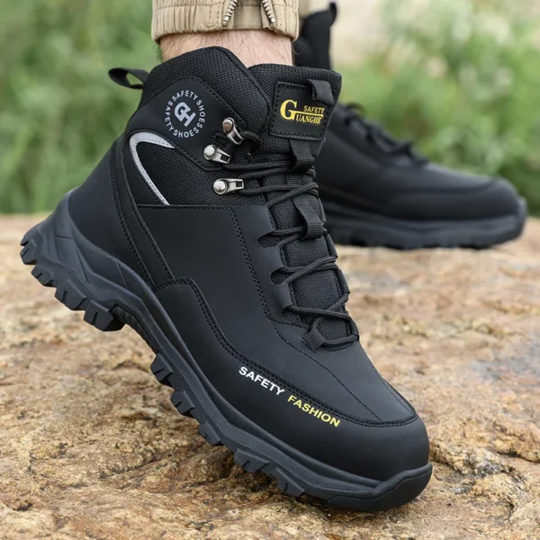 Zapatos de seguridad de protección, zapatos de seguridad indestructibles, antigolpes, antipinchazos, zapatos protectores de seguridad, botas de trabajo para senderismo para hombres - Imagen 2