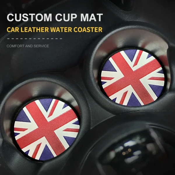 Posavasos, taza de coche, Union Jack-cojín de café, protección de ranura de almacenamiento, alfombrilla antideslizante para MINI Cooper F55 F56 F54 F60, accesorios - Imagen 3