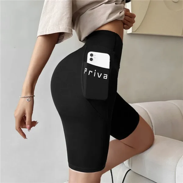 Pantalones cortos deportivos de Yoga para mujer, pantalones cortos de Fitness de cintura alta, ropa de calle informal, pantalones cortos ajustados para mujer, pantalones de entrenamiento - Imagen 6
