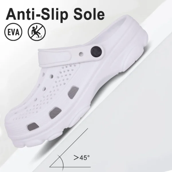 Zapatillas de playa con agujeros clásicos Evshine con soporte para el arco, sandalias antideslizantes cómodas Unisex, calzado para jardín, sandalias tipo zuecos de verano para hombre - Imagen 4