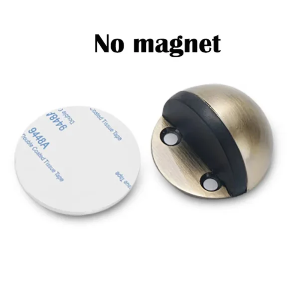 Succión de puerta magnética de acero inoxidable, sin puerta de impacto, anticolisión semicircular de goma, tapón de puerta no magnético - Imagen 11