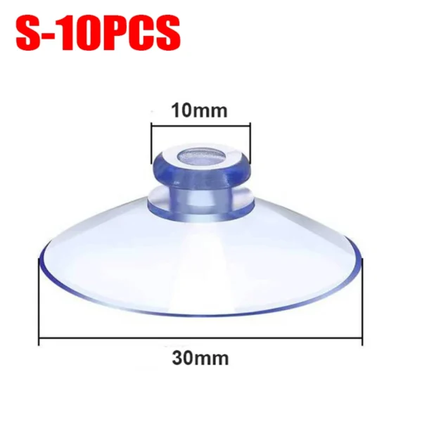 Ventosa transparente de PVC con cabeza de seta para ventana de vidrio, gancho de ventosa fuerte, colgador de toallas para decoración del hogar, 10 Uds. - Imagen 8
