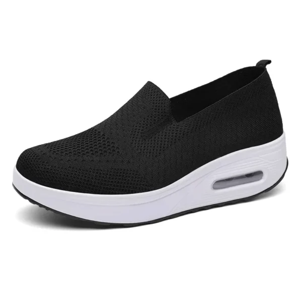 Primavera otoño zapatos oscilantes de mujer mocasines de malla para mujer plataformas planas zapatos de mujer cuñas zapatos de mujer zapatillas de deporte con aumento de altura - Imagen 7