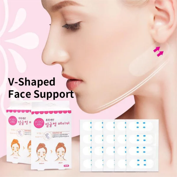 Parche de estiramiento Facial antiarrugas, pegatina para la frente, la mejilla y la barbilla, parches de estiramiento de la piel Facial antienvejecimiento, tiras eliminadoras de arrugas - Imagen 2