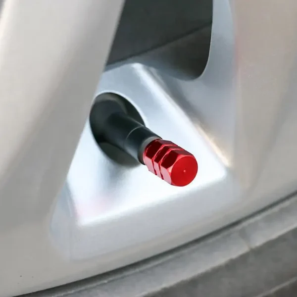 Tapas de válvula de neumático de coche de aluminio, cubierta hermética de válvula de neumático de aleación hexagonal, polvo impermeable para automóviles, motocicletas, camiones y bicicletas - Imagen 3