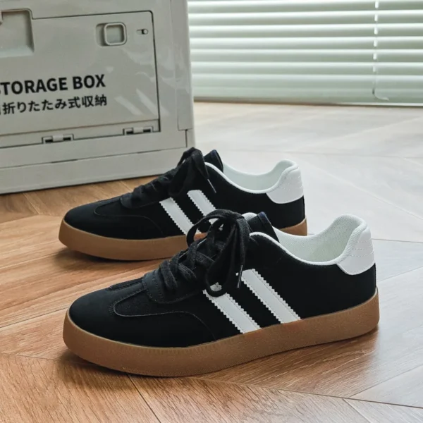 Zapatos de lona blancos transpirables para mujer, zapatillas deportivas informales con punta redonda, planos a la moda, vulcanizados, para verano, 2024 - Imagen 4