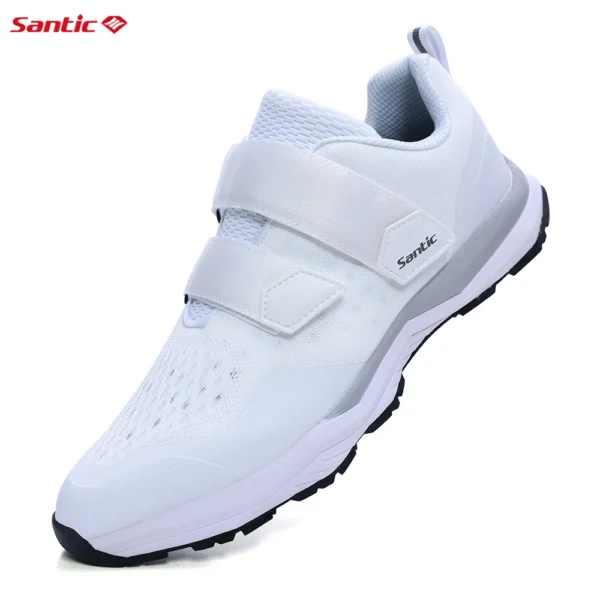Zapatos informales para bicicleta de montaña, calzado de ciclismo con Pedal SPD para hombre, suela de goma, tela de malla 3D, zapatillas multiusos para correr - Imagen 9