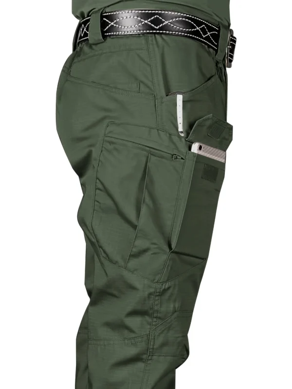 Pantalones tácticos multifuncionales para exteriores para hombre, pantalones deportivos para senderismo al aire libre con múltiples bolsillos, repelentes al agua y resistentes al desgaste - Imagen 3