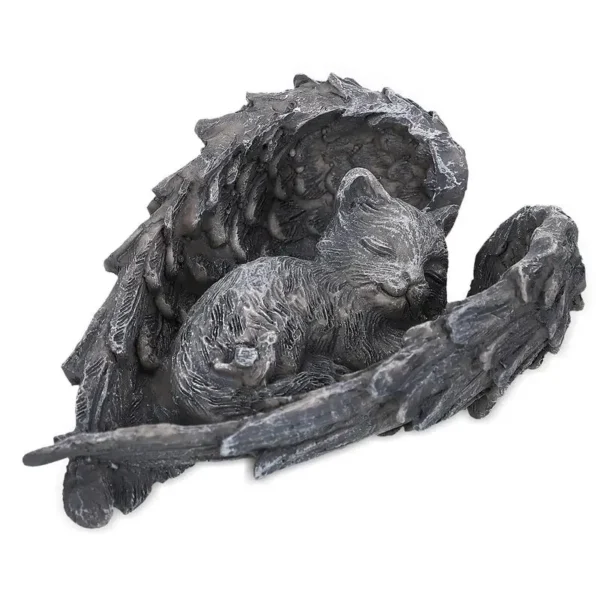 Estatuilla de gato de Ángel, escultura de resina de gato, escultura de resina para mascotas, regalo conmemorativo, estatua de Ángel de gato para decoración de jardín e interior - Imagen 2