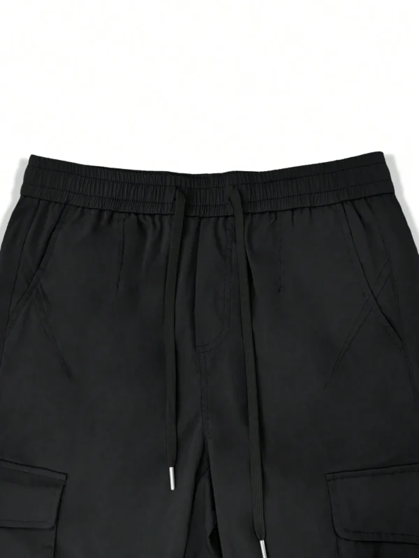 Pantalones cónicos de ropa de trabajo con bolsillos laterales informales, pantalones cargo para hombre para primavera y otoño al aire libre - Imagen 5