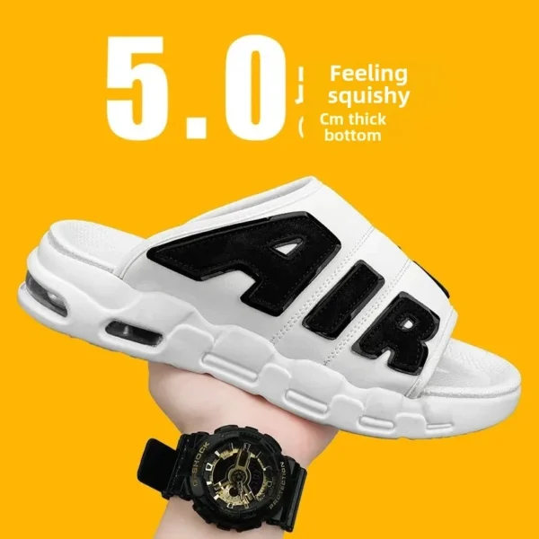Zapatillas de moda de PU para hombre, sandalias de talla grande de estilo coreano, informales, versátiles, a la moda - Imagen 7