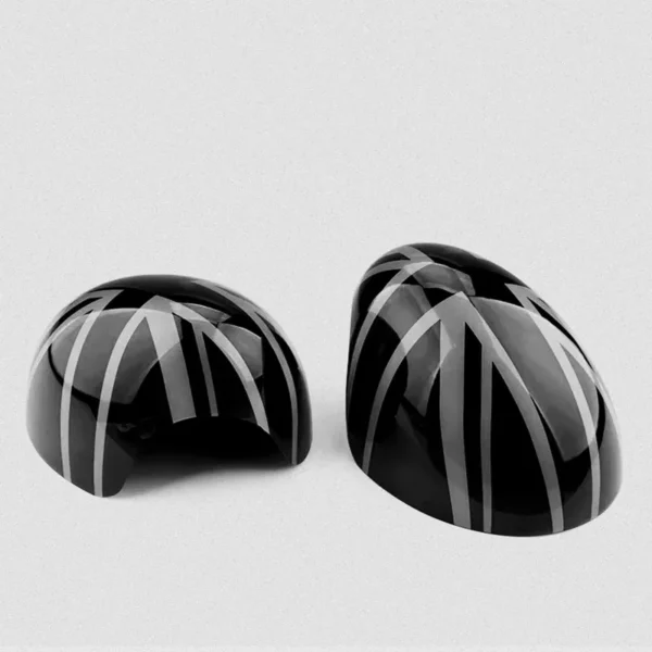 Cubiertas de espejo retrovisor exterior 2 unids/set la bandera negra carcasa del coche  para BMW MINI Cooper One S JCW F54 F55 F56 F57 F60 2015-2019 - Imagen 8
