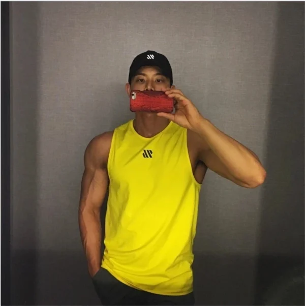 Camiseta sin mangas para gimnasio y fitness para hombre, camiseta sin mangas para Fitness, chaleco deportivo transpirable de malla para hombre, camiseta interior para gimnasio, chaleco para correr para hombre - Imagen 5