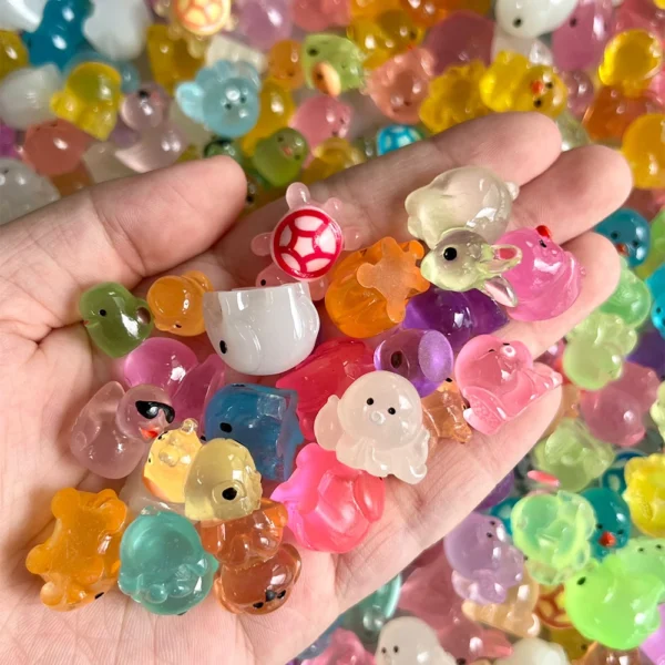 Mini animales luminosos de resina, incluidos pequeños patos brillantes, perfectos para decorar jardines de hadas, acuarios y casas de muñecas - Imagen 2