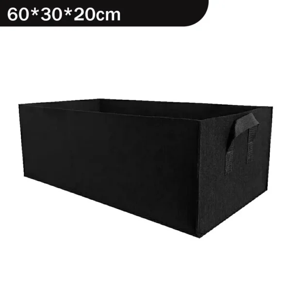 Bolsa para plantar jardín con asas, bolsa de cultivo de fieltro de varios tamaños, maceta rectangular para plantar vivero, vegetales, tomates y patatas - Imagen 11