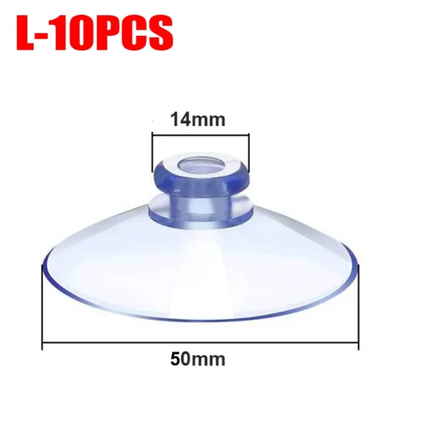 Ventosa transparente de PVC con cabeza de seta para ventana de vidrio, gancho de ventosa fuerte, colgador de toallas para decoración del hogar, 10 Uds. - Imagen 10