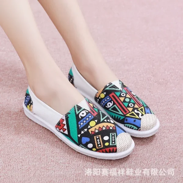 Zapatos de verano para mujer, zapatos planos transpirables de malla, Zapatillas ligeras cómodas para mujer, calcetines, mocasines sin cordones para mujer, Zapatillas para mujer - Imagen 8